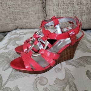 Women's Alfani Wedge Sandals ~ Red Size 6-1/2